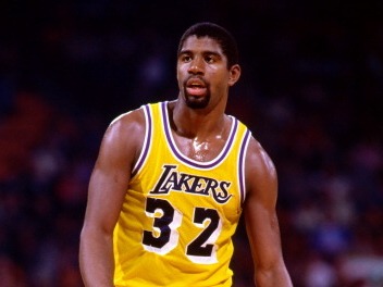 Career playoff stats: 19.5 PPG, 7.7 RPG, 12.3 APGAccolades: 5 NBA titles, 3 Finals MVPs, 3 reg. season MVPsMagic Johnson began his career with greatness and never looked back. He won Finals MVP as a rookie when he famously started center in place of the injured Kareem Abdul-Jabbar in Game 6 of the 1980 NBA Finals. The Finals were like a second home to Magic and the Showtime Los Angeles Lakers, as they made nine trips during his illustrious career.The 6'9