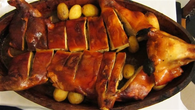 Roast suckling pig is a speciality in some regions of Spain, as well as at Sobrino de Botin, the oldest restaurant in the world according to the Guinness Book of World Records. Even the most confirmed carnivore might get a bit of a shock when confronted with an entire little piglet on their plate.