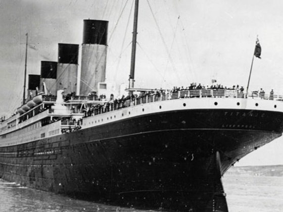 The Titanic sank