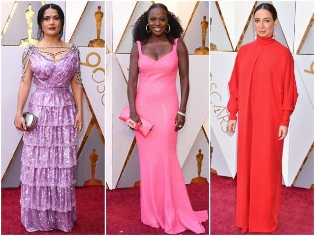 This year’s Academy Awards witnessed some of the most beautiful ensembles with Jennifer Garner donning a stunning blue dress and Gina Rodriguez owning an embellished gold gown.However, it also played host to some of the strangest sartorial failures with Salma Hayek’s purple faux pas and Viola Davis drowned in hot pink. Here are some celebs who didn’t get the fashion memo and quite simply, missed the mark at the 90th Academy Awards.